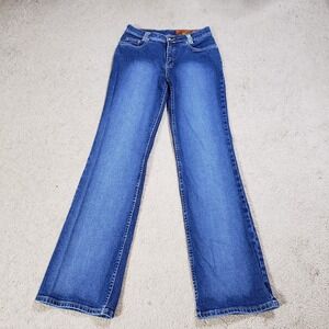 Vintage Lawman Western Slim Fit Jeans Womens 5 (28x34) Mid Rise Boot Cut Cowgirl